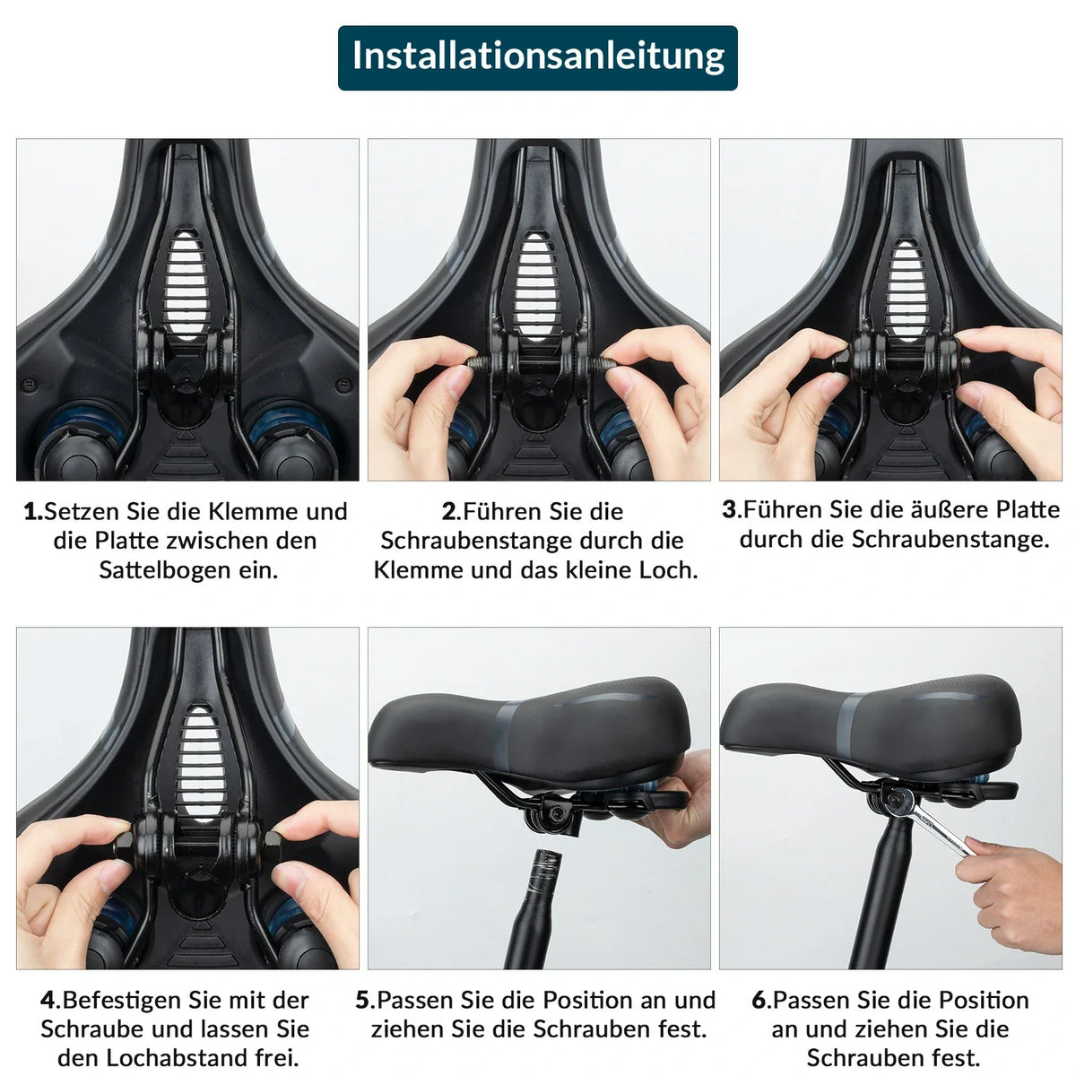 ROCKBROS polkupyörän satula memory foam -vaimennuksella, mukava & paineenvähentävä