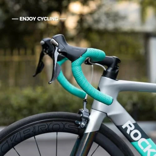 ROCKBROS Pohjatelineen nauha maantiepyörään, 2 rullaa maantiepyörän ohjaustangon nauhaa, erittäin pitkä 220 cm ja paksuus 3 mm