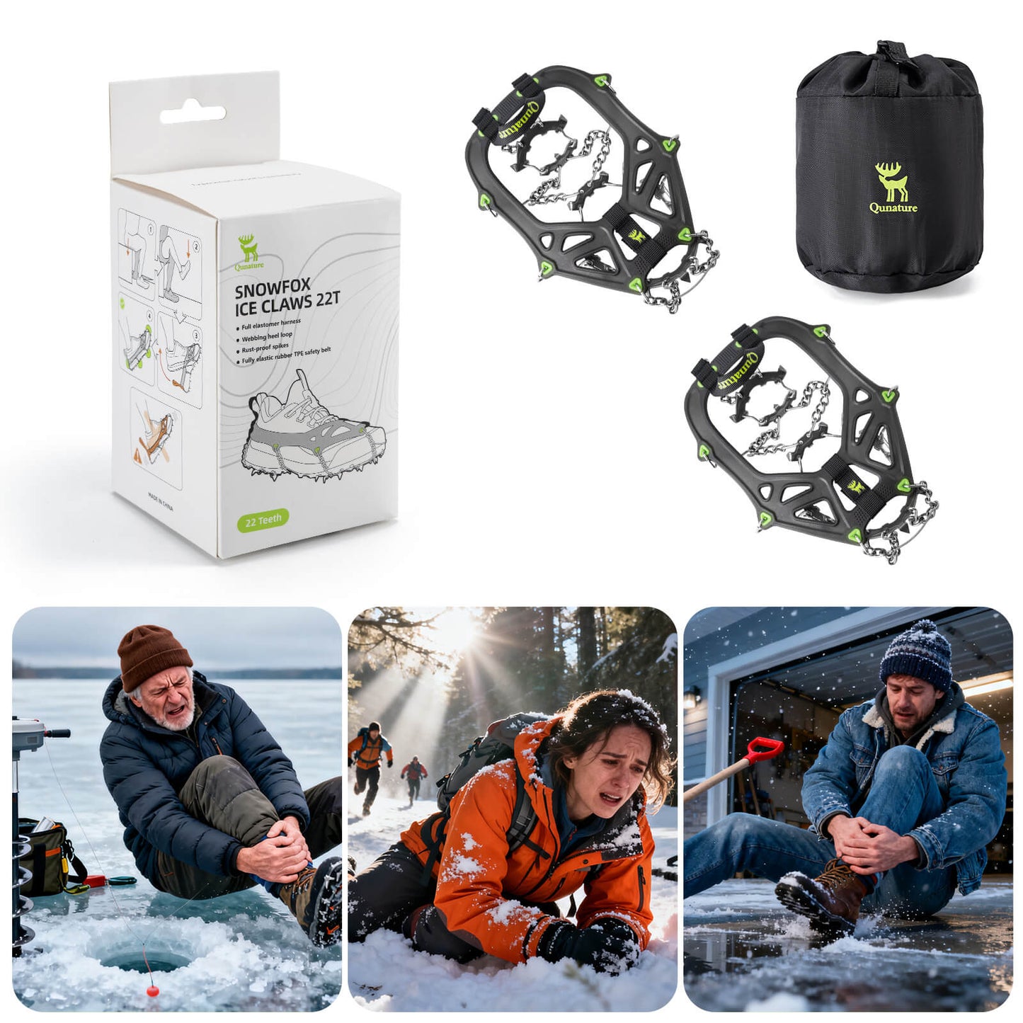 Kevyet jäähakut vaellukseen Quantature