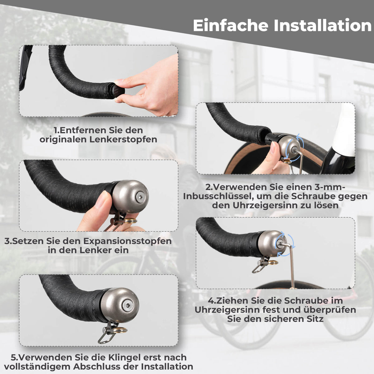 ROCKBROS Maantiepyörän soittoääni 22,2mm dropbar-tanko