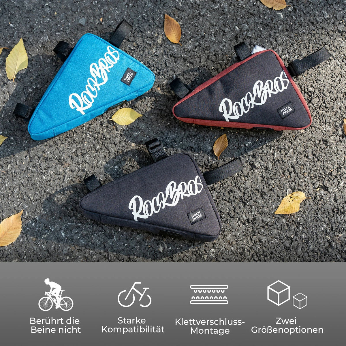 ROCKBROS runkolaukku pyörä kolmiolaukku 0.8L–1.4L