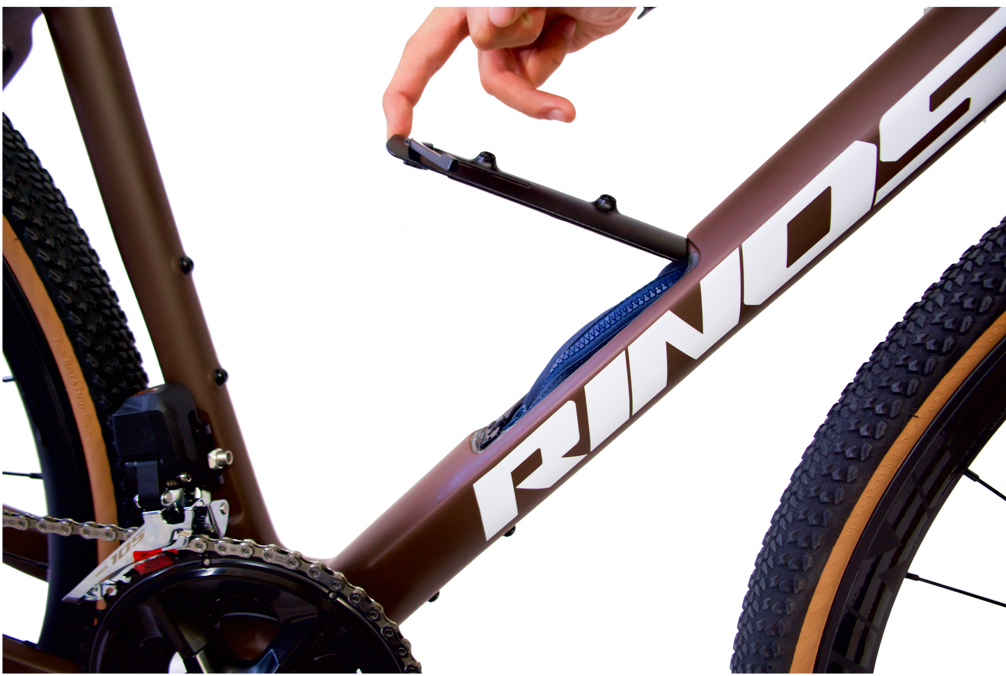 RINOS Hiilikuitu Gravelpyörä Sandman8.0 Shimano 105 Di2 Kahvi