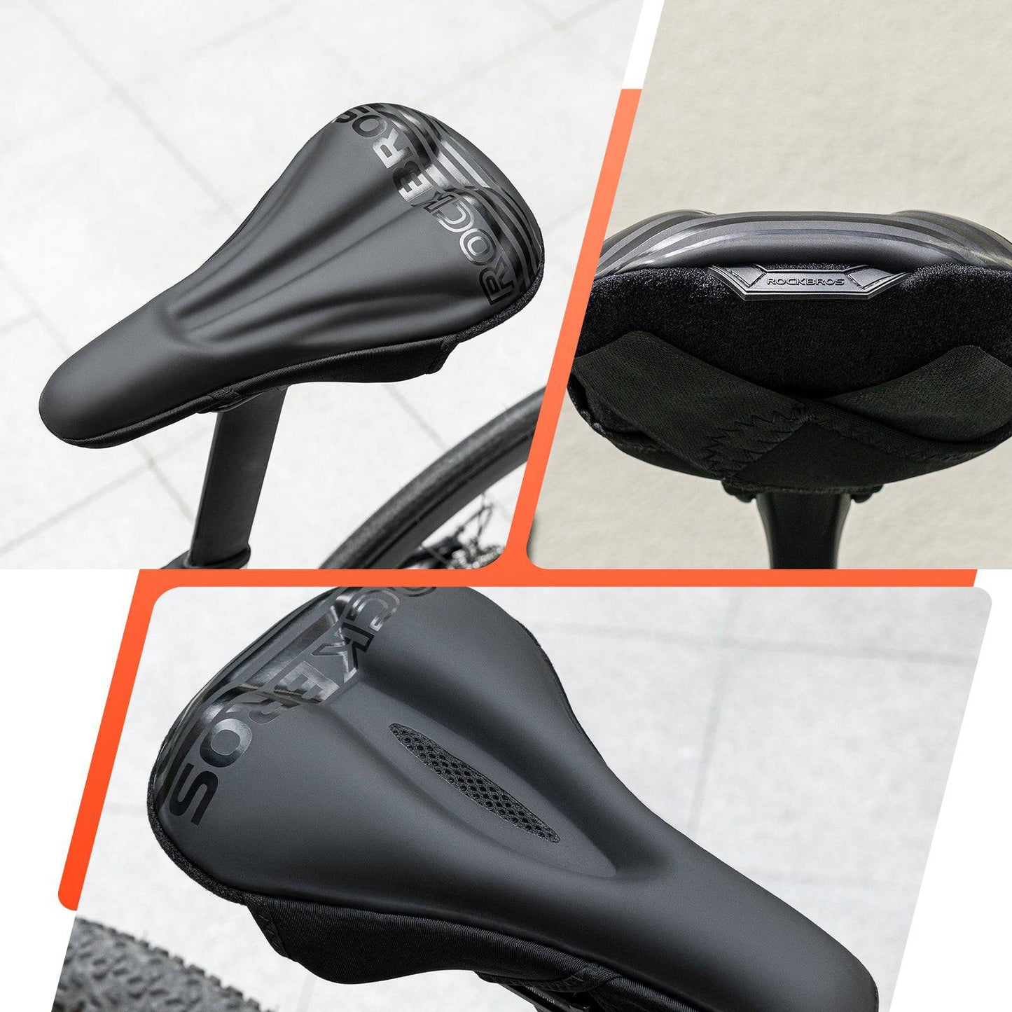 Polkupyörän satulan suojus, geelillä pehmustettu, pehmeä polkupyörän istuinsuoja ROCKBROS