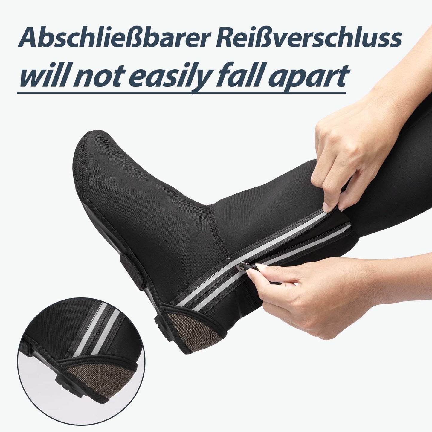 Talvipyöräilyn kengänsuojat, lämpimät pyöräilykenkäsuojat, musta, ROCKBROS