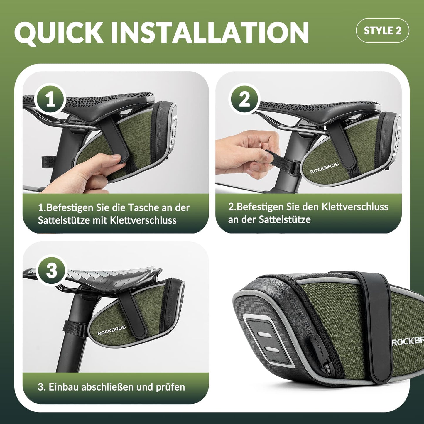 Vettähylkivät satulalaukut, työkalulaukku, uusi malli 2024, ROCKBROS