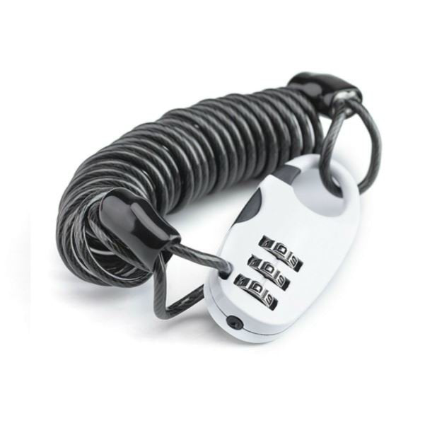 ROCKBROS Helmet Lock Mini Polkupyörä Moottoripyörä Lukko Vaijerilukko Yhdistelmälukko