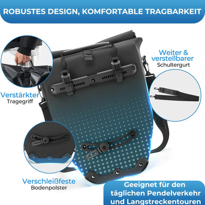 ROCKBROS 15L-20L Polkupyörän tavaratukilaukku 3-in-1