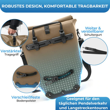 ROCKBROS 15L-20L Polkupyörän tavaratukilaukku 3-in-1