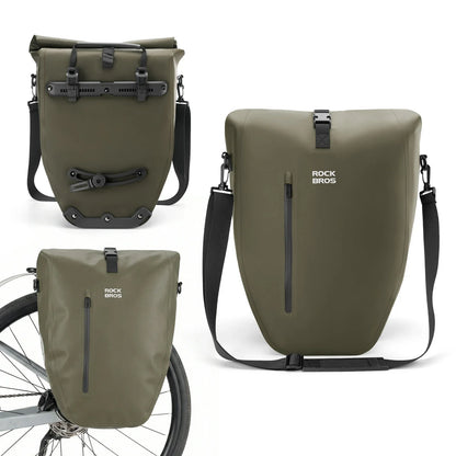 ROCKBROS 15L-20L Polkupyörän tavaratukilaukku 3-in-1