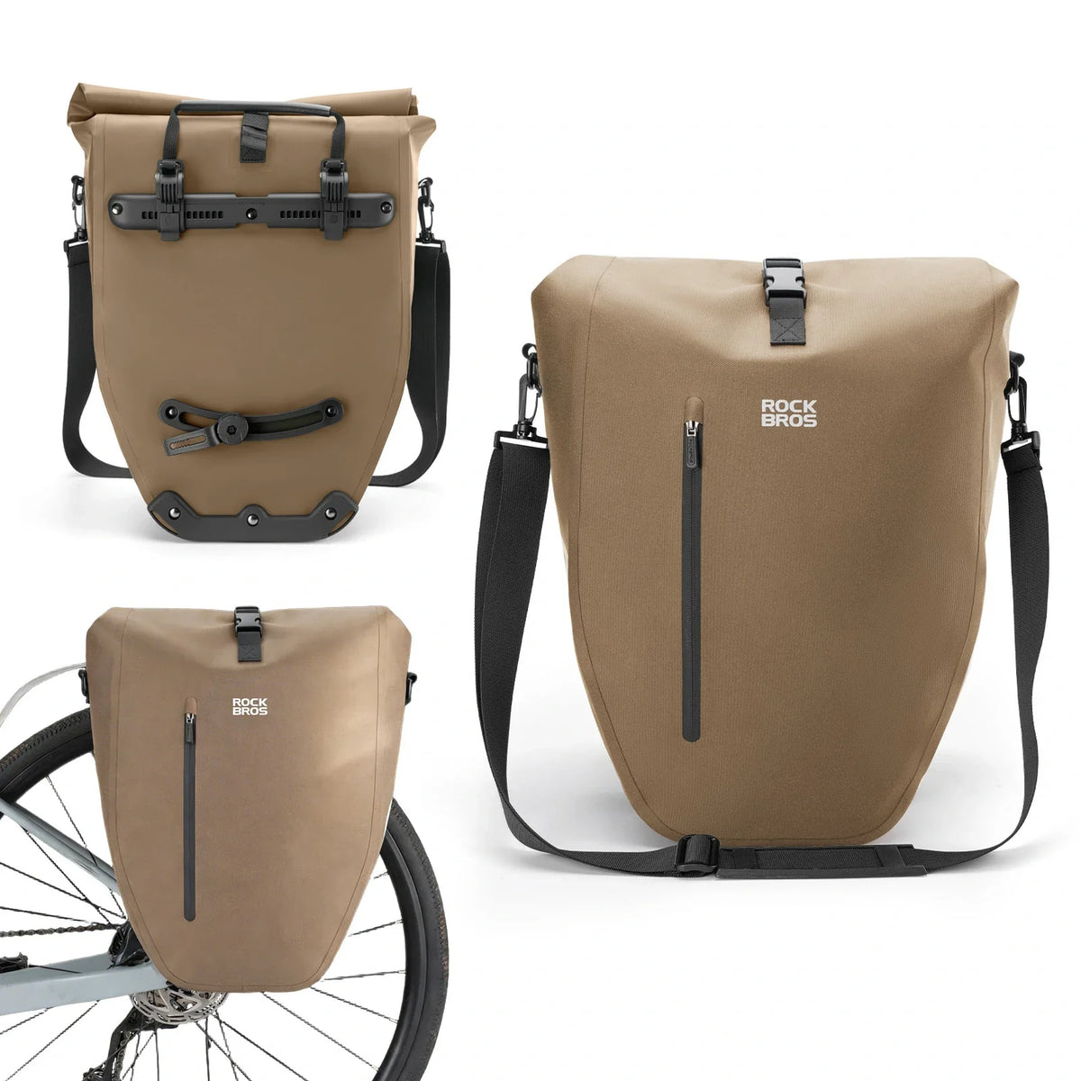ROCKBROS 15L-20L Polkupyörän tavaratukilaukku 3-in-1