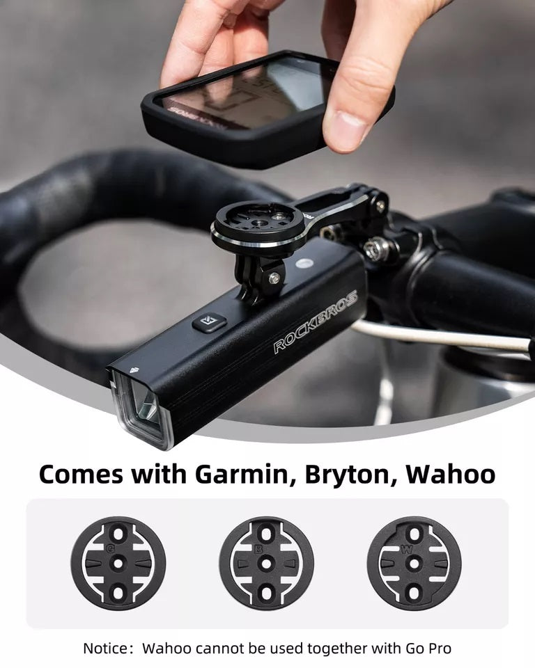 ROCKBROS polkupyörätietokoneteline Garmin Bryton Wahoo GPS-ohjaustangon pidikkeeseen, alumiinia