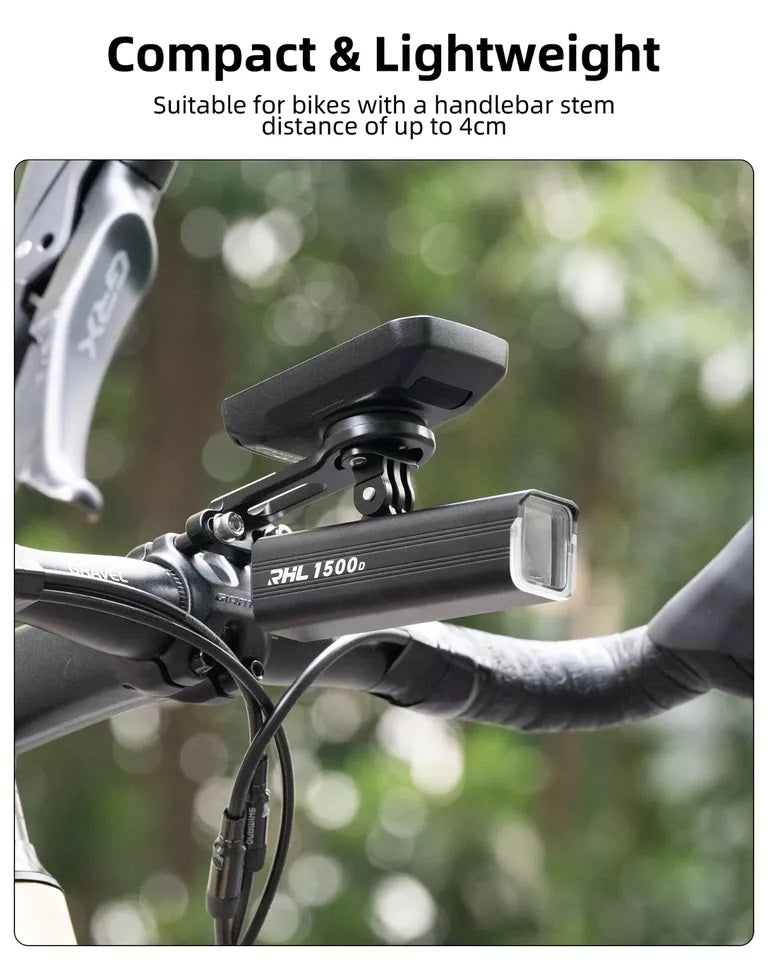 ROCKBROS polkupyörätietokoneteline Garmin Bryton Wahoo GPS-ohjaustangon pidikkeeseen, alumiinia