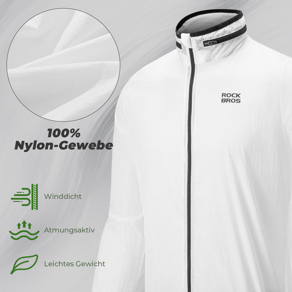 ROCKBROS Kevyt pyöräilytakki Heijastava Taitettava Kesä Miehille/Naisille