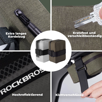 ROCKBROS Polkupyörän satulalaukku Kevyt Kompakti Vedenkestävä Maantiepyörä Maastopyörä