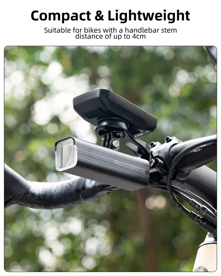 ROCKBROS polkupyörätietokoneteline Garmin Bryton Wahoo GPS-ohjaustangon pidikkeeseen, alumiinia