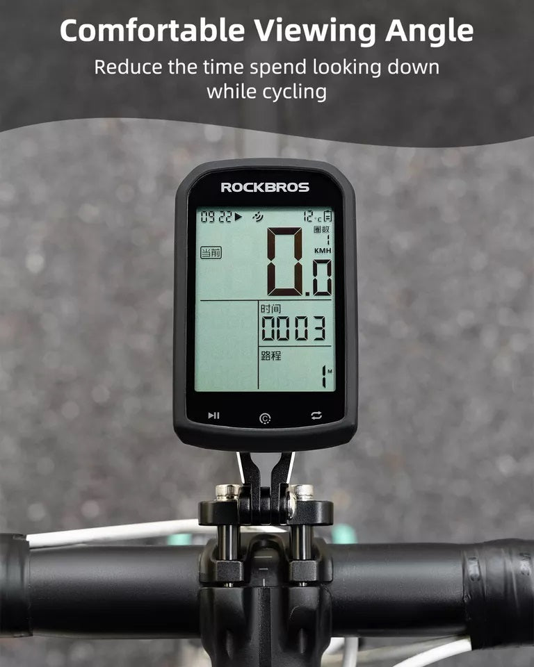 ROCKBROS polkupyörätietokoneteline Garmin Bryton Wahoo GPS-ohjaustangon pidikkeeseen, alumiinia