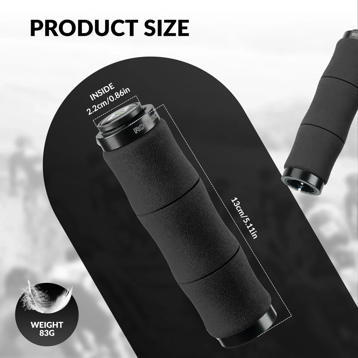ROCKBROS pyörän kahvat liukuvastus EVA vaahto pyörän ohjaintangon kahvat alumiinilla 22MM