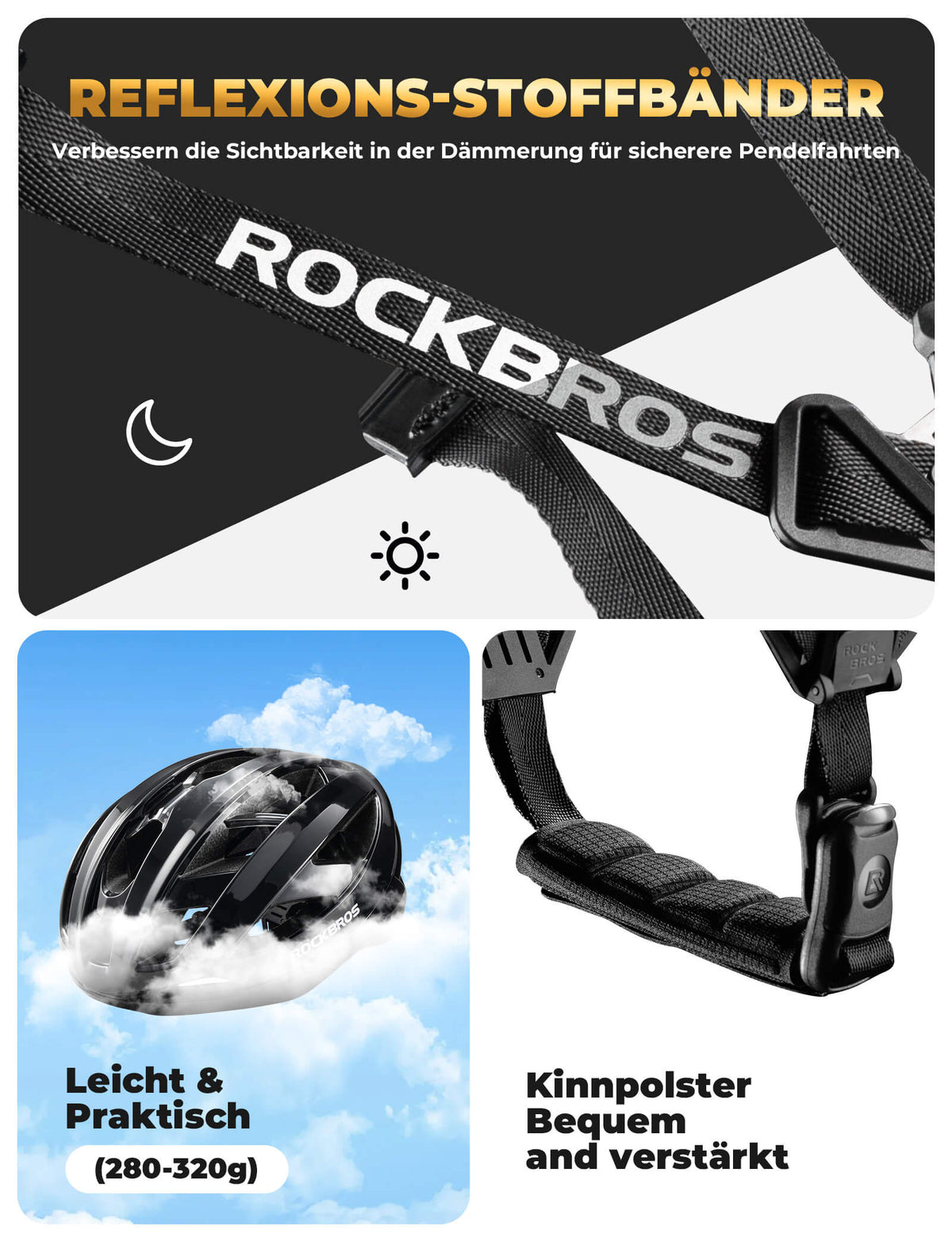 ROCKBROS pyöräilykypärä vahvistuskehyksellä 58-62cm