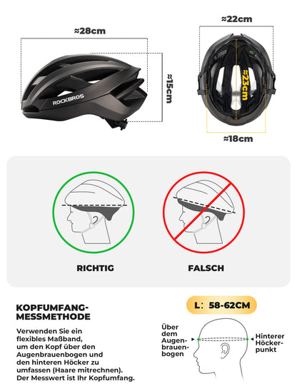 ROCKBROS pyöräilykypärä vahvistuskehyksellä 58-62cm