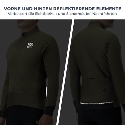 ROCKBROS pyöräilytakki heijastus elementeillä Hengittävä & Käytännöllinen Miehet