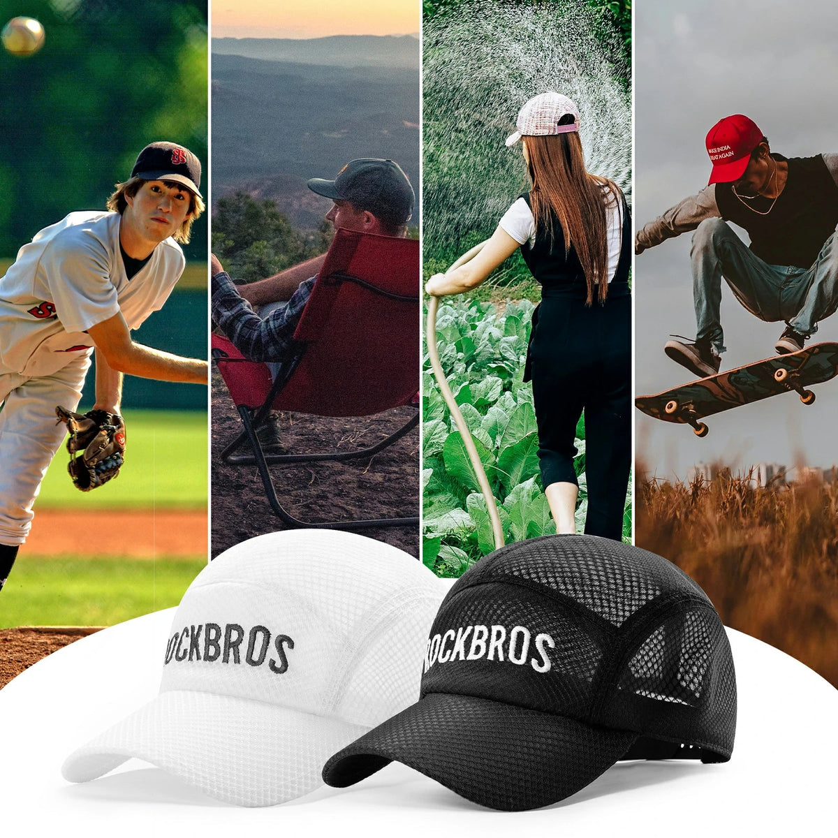 ROCKBROS pyöräilylippa nopeasti kuivuva Outdoor Sport Caps UV-suoja lippa