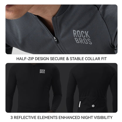 ROCKBROS pyöräilypaita pitkällä hihammallinen lyhyellä etuvetoketjulla - Malli YDCX011