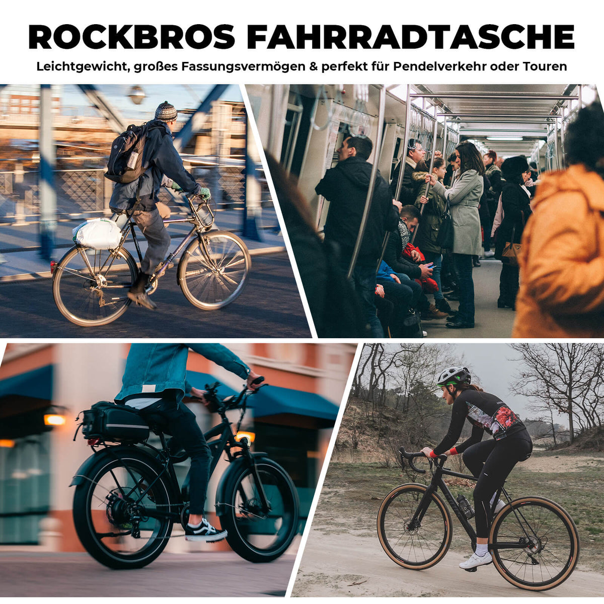 ROCKBROS Taitettava yhden osan takatasku tavaratelineelle