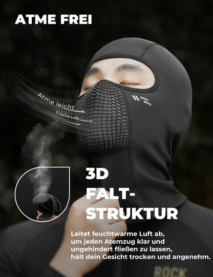 ROCKBROS Fleece-talvihuppu Hengittävä Balaclava Hiihtonaamio