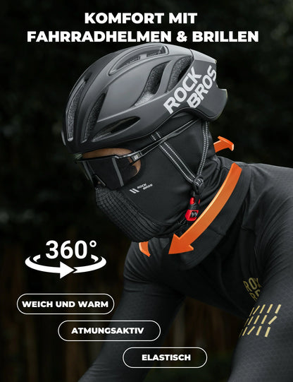 ROCKBROS Fleece-talvihuppu Hengittävä Balaclava Hiihtonaamio