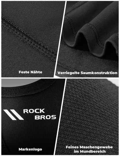 ROCKBROS Fleece-talvihuppu Hengittävä Balaclava Hiihtonaamio