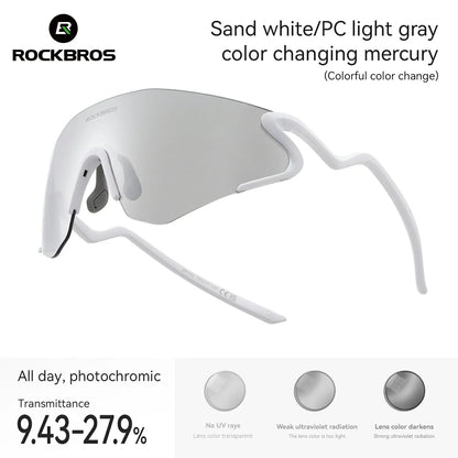 ROCKBROS Fotokromaattinen pyöräilylasit UV400-suojalla