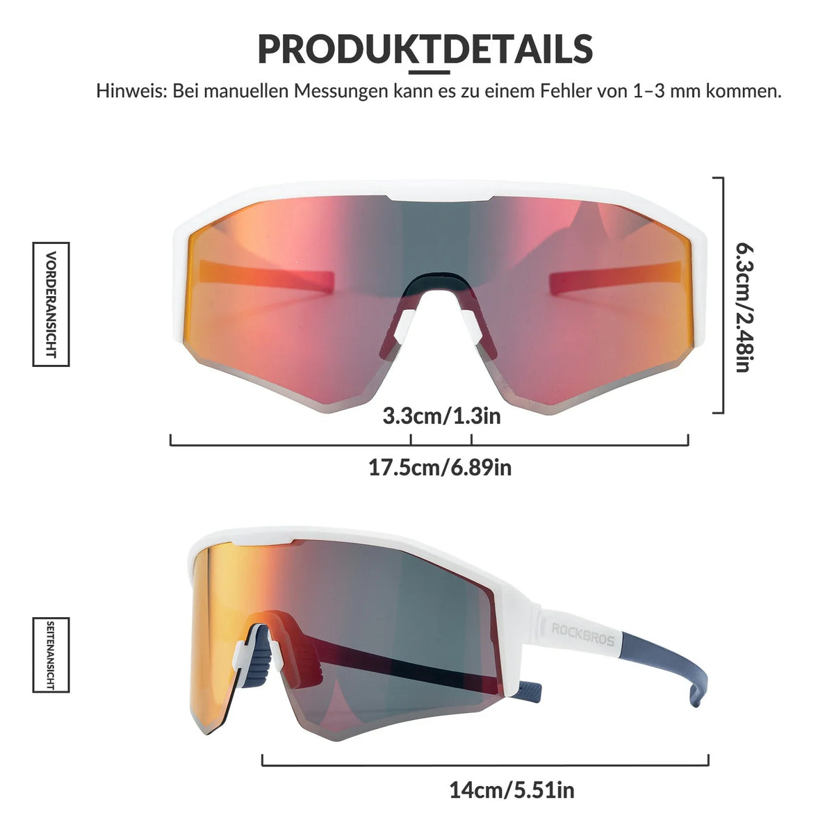 ROCKBROS Polarisoitu pyöräilylasit säädettävillä sakeloilla