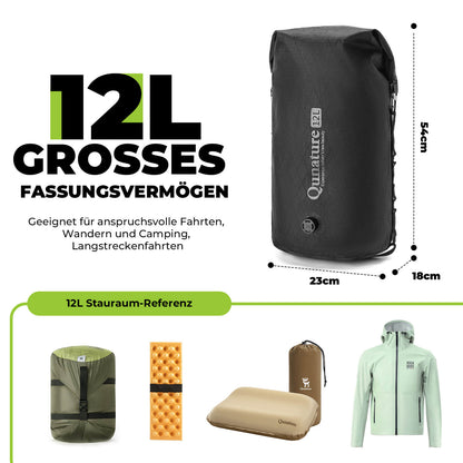 Ohjaustangon laukku 6L/12L Vedenpitävä ja kevyt pyöräilyyn ja ulkoiluun Quantue