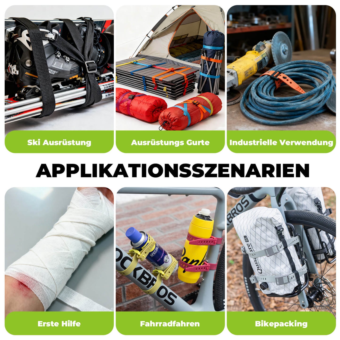 Yleismalliset ulkokäyttöön tarkoitetut sidontahihnat - Jatkuvat ja erittäin kestävät Quantature