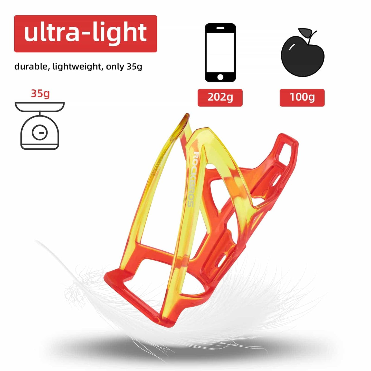 35 g kevyt PC-polkupyörän pulloteline ROCKBROS