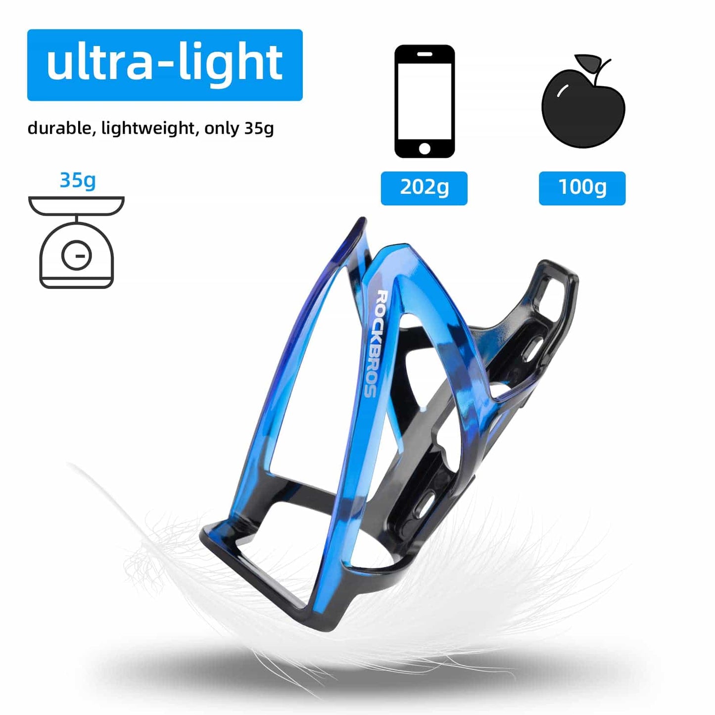 35 g kevyt PC-polkupyörän pulloteline ROCKBROS