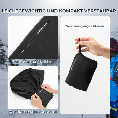 Hihaton, tuulenpitävä ja pakkautuva pyöräilyliivi hengittävällä ROCKBROS-materiaalilla