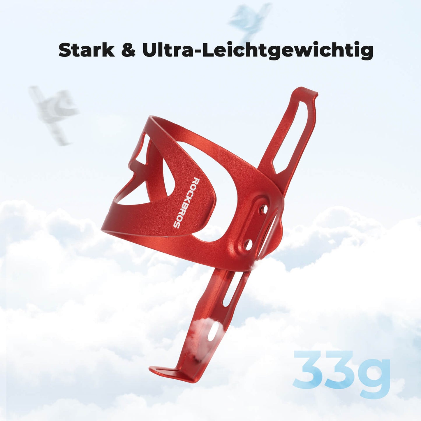 Ultrakevyt polkupyörän pulloteline - 33 g alumiiniseosta maasto-/maantiepyörille ROCKBROS