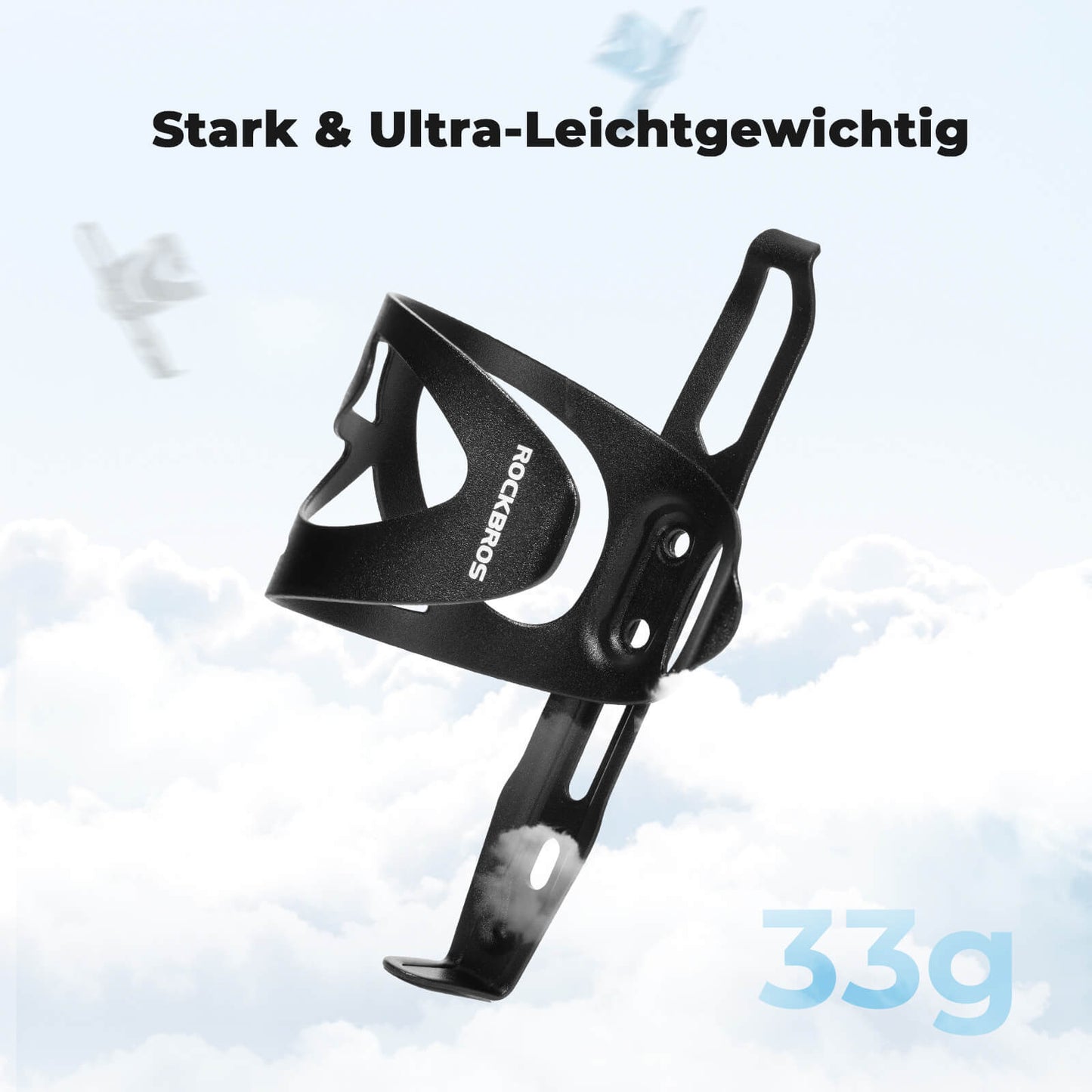 Ultrakevyt polkupyörän pulloteline - 33 g alumiiniseosta maasto-/maantiepyörille ROCKBROS