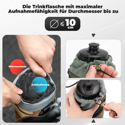 ROCKBROS Pyörän ohjaustankolaukku 1,2 L juomapulloille Ø10 cm