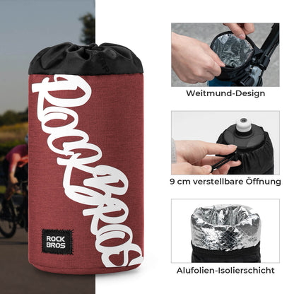 ROCKBROS Polkupyörän ohjaustasku Mini 1L juomapulloille Ø9 cm