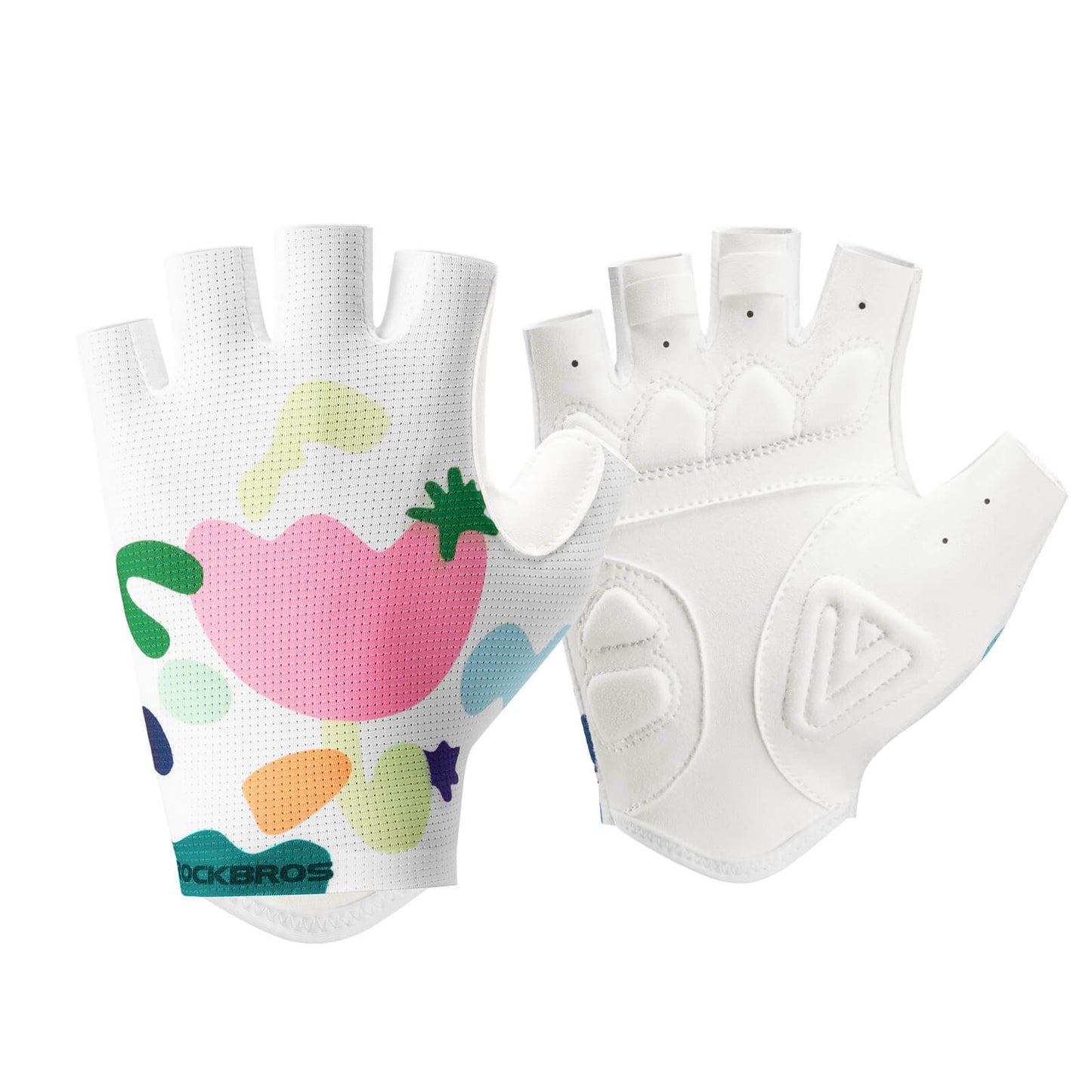 ROCKBROS puolisormipyöräilyhanskat, hengittävät SBR-materiaalista