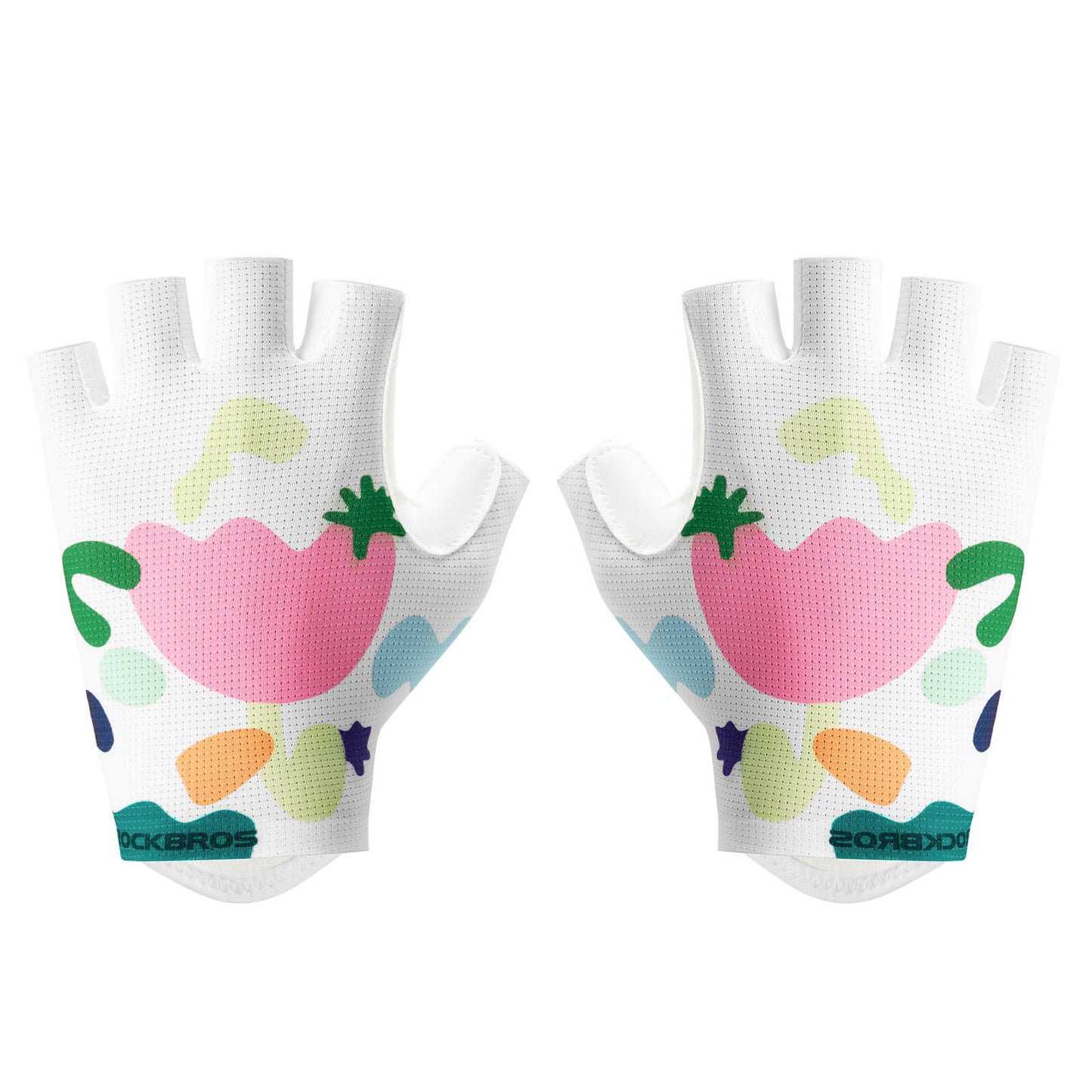 ROCKBROS puolisormipyöräilyhanskat, hengittävät SBR-materiaalista