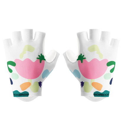 ROCKBROS puolisormipyöräilyhanskat, hengittävät SBR-materiaalista