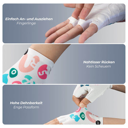 ROCKBROS puolisormipyöräilyhanskat, hengittävät SBR-materiaalista