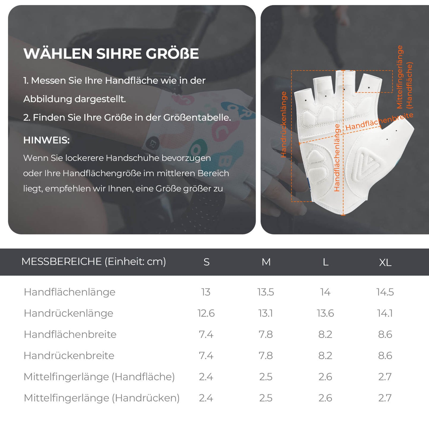 ROCKBROS puolisormipyöräilyhanskat, hengittävät SBR-materiaalista
