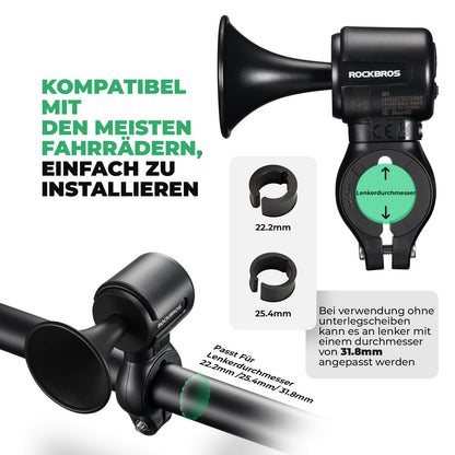 Sähköpyörän soittokello, 120 dB:n ääni, IPX5-vedenpitävä, älypuhelimen seuranta, ROCKBROS