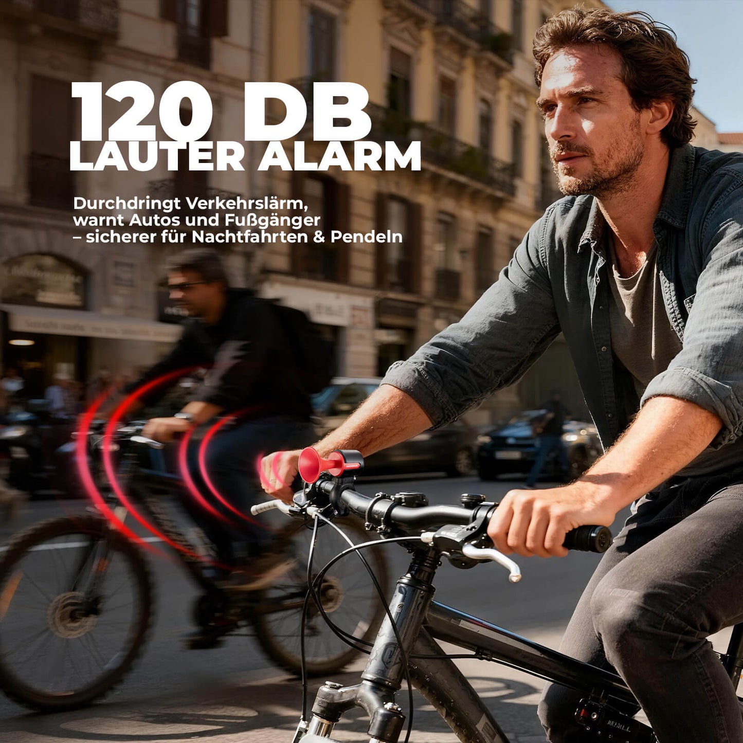 Sähköpyörän soittokello, 120 dB:n ääni, IPX5-vedenpitävä, älypuhelimen seuranta, ROCKBROS