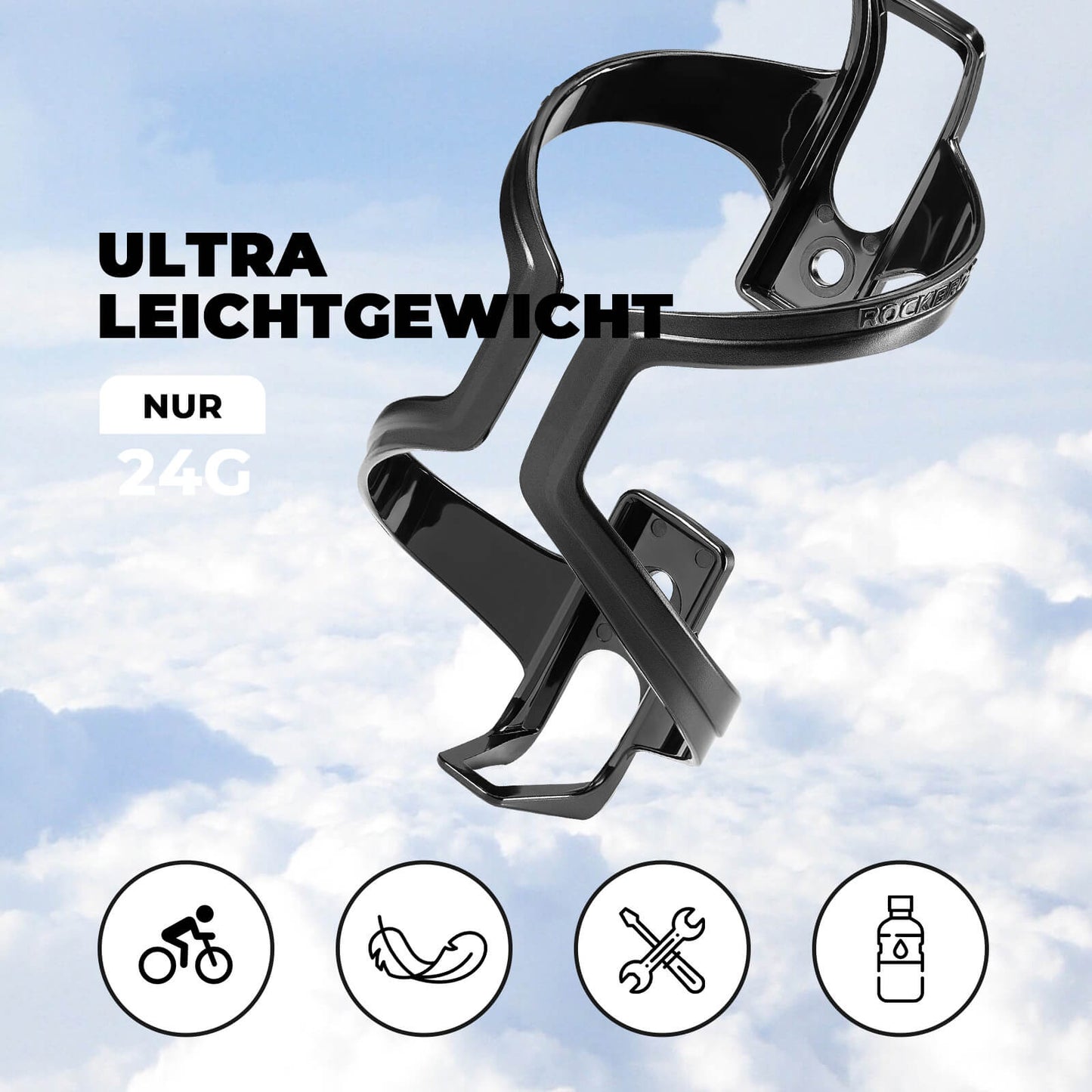 Pyörän pullotelineet, 2 kpl, ROCKBROS