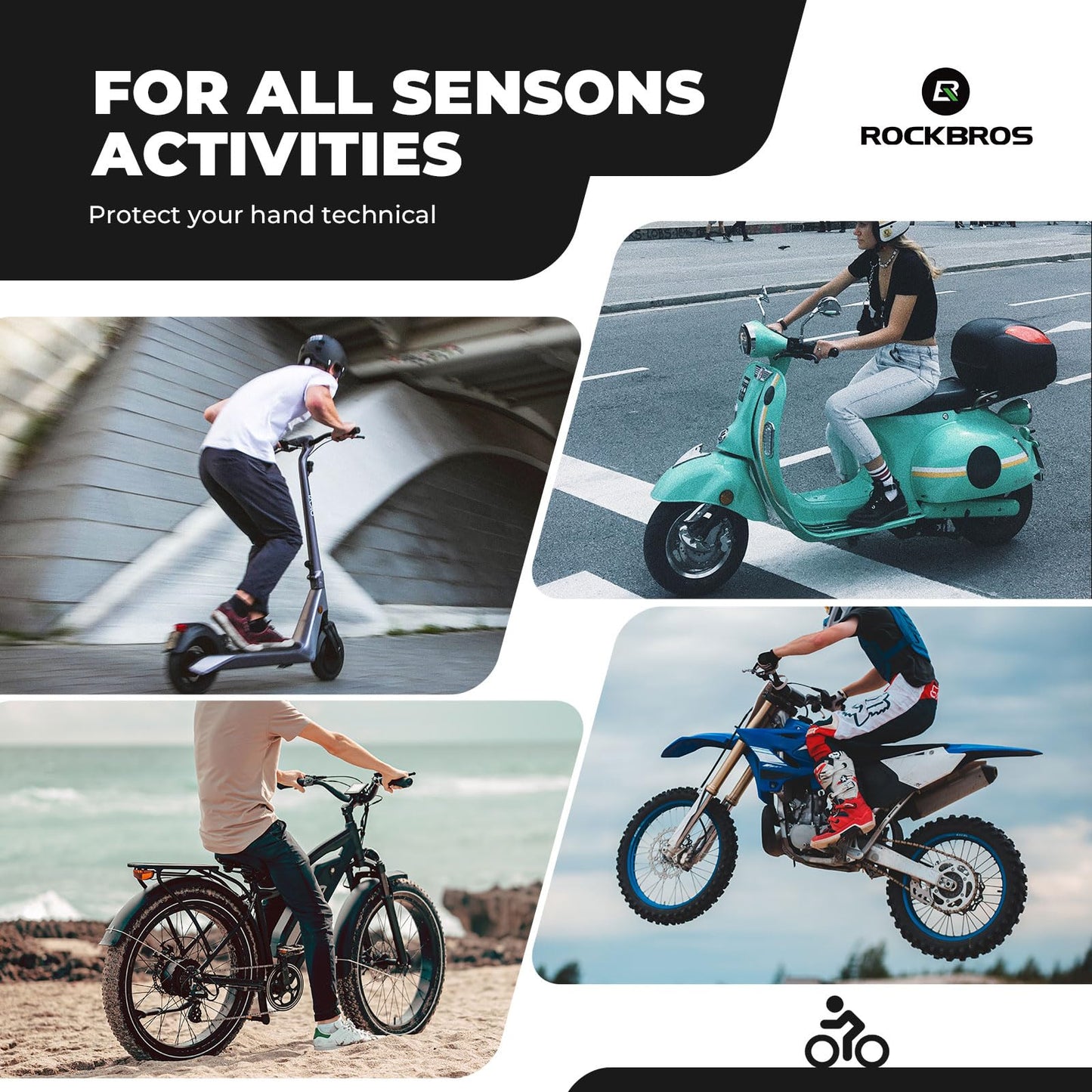 Miesten ja naisten kosketusnäyttökäsineet, talvikäsineet, ROCKBROS